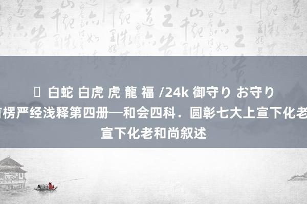 ✨白蛇 白虎 虎 龍 福 /24k 御守り お守り 大佛顶首楞严经浅释第四册─和会四科．圆彰七大　上宣下化老和尚叙述