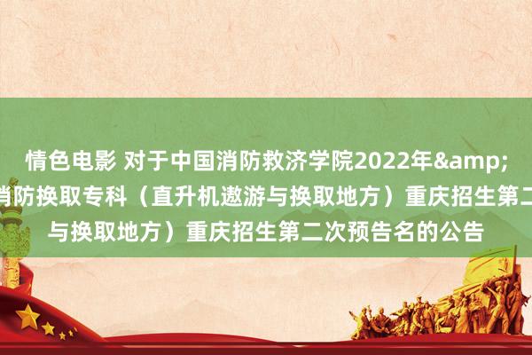 情色电影 对于中国消防救济学院2022年&lt;br&gt;消防换取专科（直升机遨游与换取地方）重庆招生第二次预告名的公告