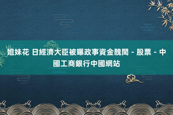 姐妹花 日經濟大臣被曝政事資金醜聞－股票－中國工商銀行中國網站