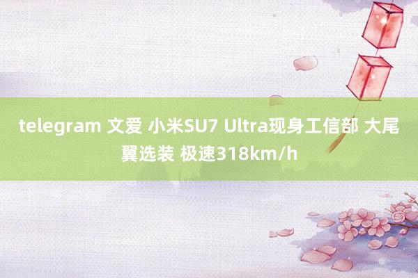 telegram 文爱 小米SU7 Ultra现身工信部 大尾翼选装 极速318km/h