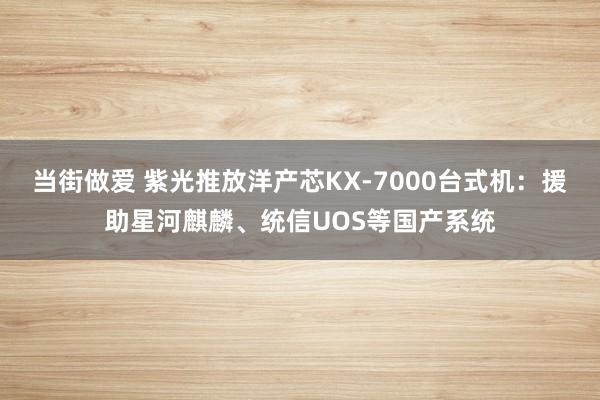 当街做爱 紫光推放洋产芯KX-7000台式机：援助星河麒麟、统信UOS等国产系统