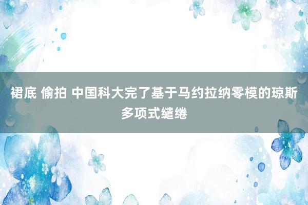 裙底 偷拍 中国科大完了基于马约拉纳零模的琼斯多项式缱绻